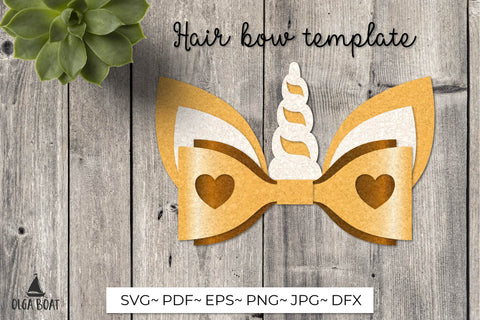 Hair bow template | Hair bow svg bundle SVG Olga Boat Design 