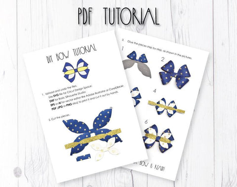 Hair bow template SVG ArtiCuties 