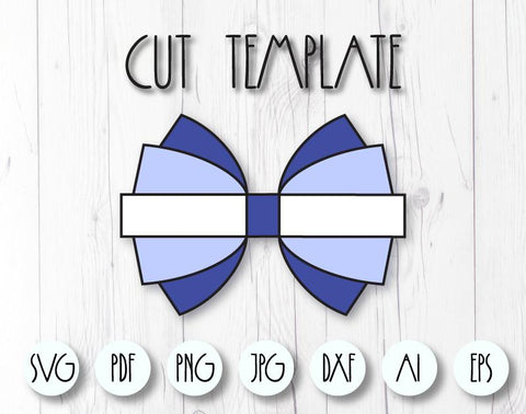 Hair bow template SVG ArtiCuties 