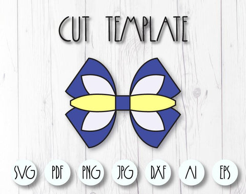 Hair bow template SVG ArtiCuties 