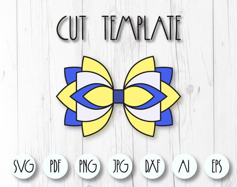 Hair bow template SVG ArtiCuties 