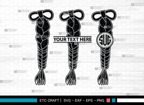 Hair Braided Monogram, Hair Braided Silhouette, Hair Braided SVG, Braided Svg, Braided Hair Svg, Fashion Svg, SB00195 SVG ETC Craft 