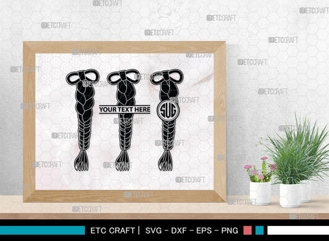 Hair Braided Monogram, Hair Braided Silhouette, Hair Braided SVG, Braided Svg, Braided Hair Svg, Fashion Svg, SB00195 SVG ETC Craft 