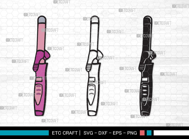 Hair Curler SVG | Hair Stylist Svg | Barber Tool Svg | Curling Hair Svg | Salon Equipment Svg | Hair Curler Clipart SVG ETC Craft 