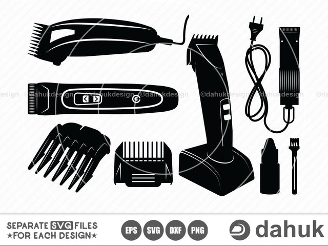 Hair cutting machine svg, Hair Salon svg, Cut file, for silhouette, svg, eps, dxf, png, clipart, cricut design space, vinyl cut files SVG dahukdesign 