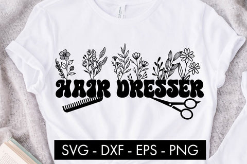 Hair Dresser Floral SVG Cut File PNG SVG Freeling Design House 