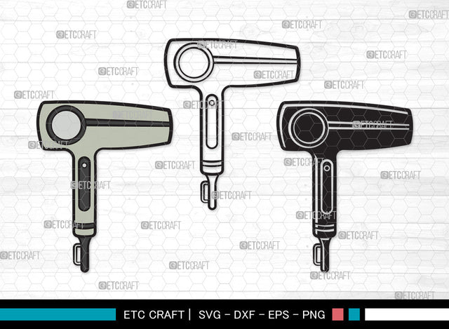 Hair Dryer Clipart SVG | Blow Dryer Svg | Barber Tools Svg | Hair Blower Svg | Hair Stylist Svg | Hair Dryer Clipart SVG ETC Craft 
