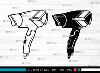 Hair Dryer SVG, Blow Dryer Svg, Barber Tools Svg, Hair Dryer Svg SVG ETC Craft 
