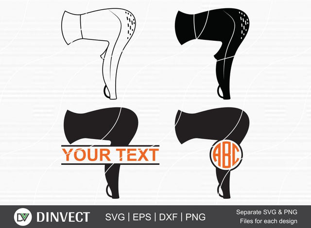 Hair Dryer SVG, Hair Dryer Silhouette, Barber Monogram, Hair Dryer bundle, Vector Cutting Machine, Cameo, Vinyl Designs SVG Dinvect 