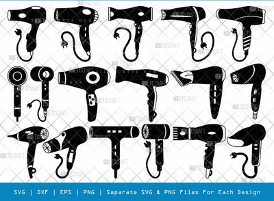 Hair Dryer SVG, Hair Dryer Silhouette, Blow Dryer Svg, Hairdresser Svg, Hair Dryer Bundle, SB00798 SVG ETC Craft 