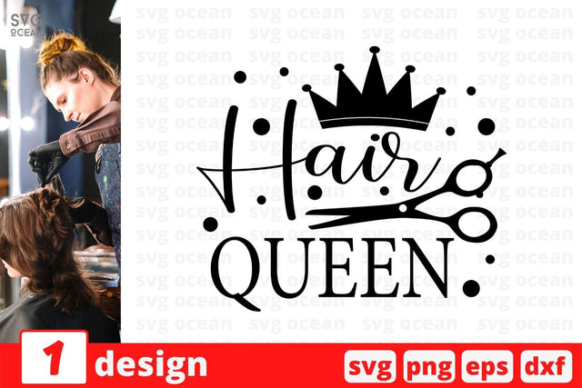 Hair queen SVG Cut File SVG SvgOcean 