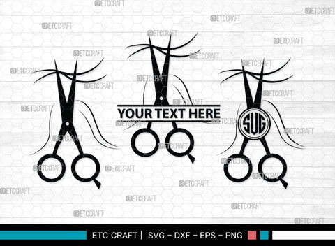 Hair Salon Monogram, Hair Salon Silhouette, Hair Salon SVG, Hair Comb Svg, Comb Svg, Hairdresser Svg, SB00196 SVG ETC Craft 