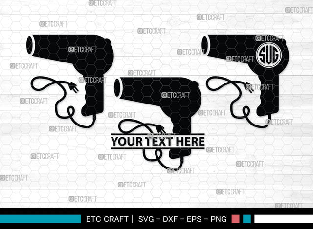 Hair Salon Monogram, Hair Salon Silhouette, Hair Salon SVG, Hair Comb Svg, Comb Svg, Hairdresser Svg, SB00196 SVG ETC Craft 