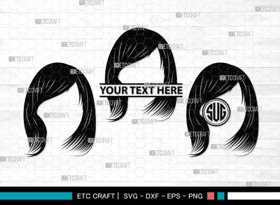 Hair Salon Monogram, Hair Salon Silhouette, Hair Salon SVG, Hair Comb Svg, Comb Svg, Hairdresser Svg, SB00196 SVG ETC Craft 