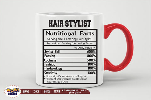 Hair stylist nutritional facts, barber shop svg, Funny quote svg SVG Wowsvgstudio 