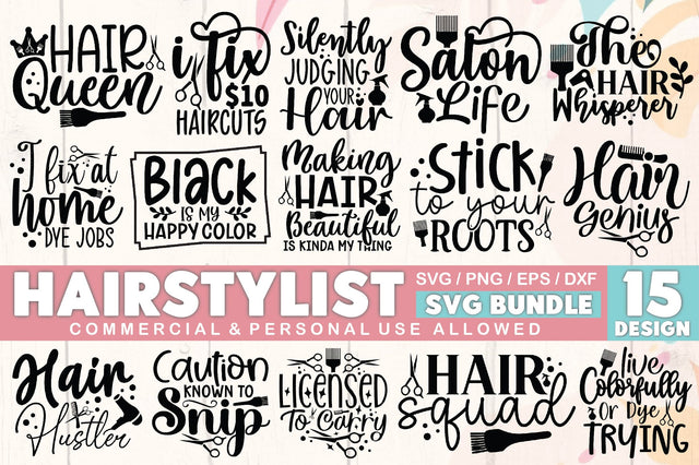Hair Stylist SVG Bundle SVG Ariyan 