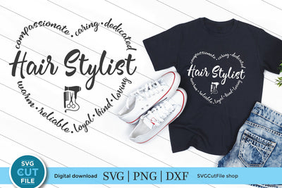 Hair Stylist svg - cosmetologist or salon svg for crafters SVG SVG Cut File 