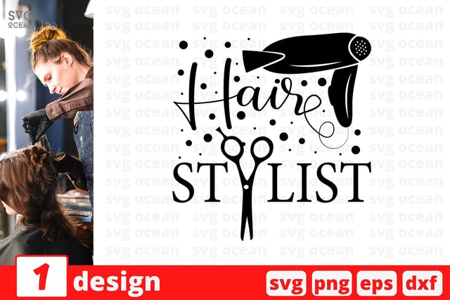 Hair stylist SVG Cut File SVG SvgOcean 