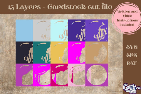 Hair Stylist Svg Shadow Box, 3D Layered Hair Salon, Beauty Cut File SVG Crafty Mama Studios 