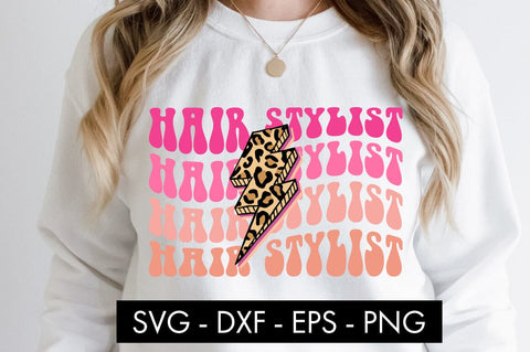 Hair Stylist Thunderbolt SVG Cut File PNG SVG Freeling Design House 