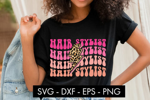 Hair Stylist Thunderbolt SVG Cut File PNG SVG Freeling Design House 