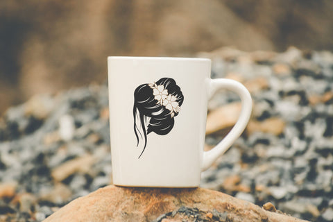 Hair with Flower svg cut file SVG SmmrDesign 