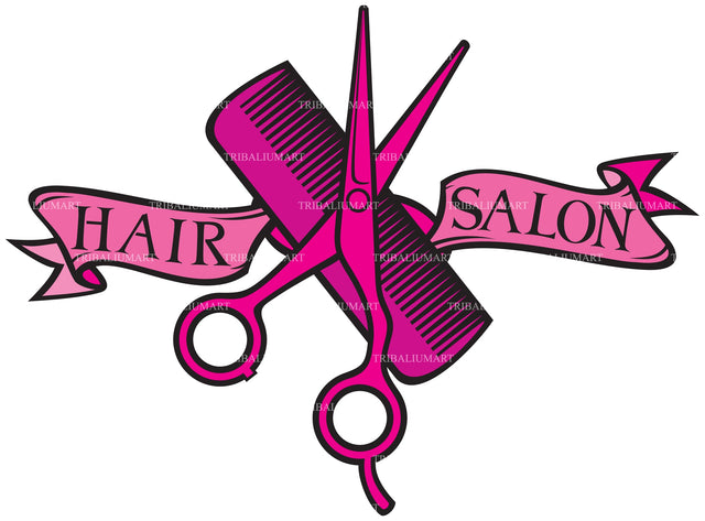 Haircut or hair salon symbol SVG TribaliumArtSF 