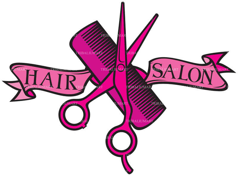 Haircut or hair salon symbol SVG TribaliumArtSF 