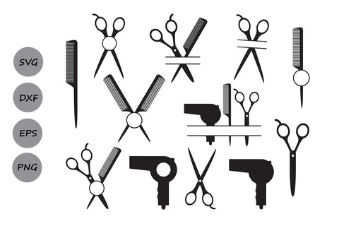 Hairdresser Monogram| Hairdresser SVG Cut Files SVG CosmosFineArt 