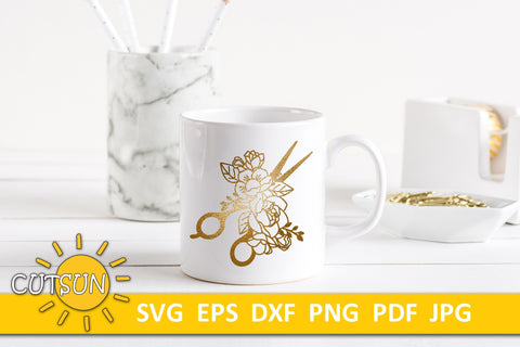 Hairdresser SVG bundle | Floral Hairdresser SVG bundle SVG CutsunSVG 