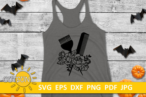 Hairdresser SVG bundle | Floral Hairdresser SVG bundle SVG CutsunSVG 