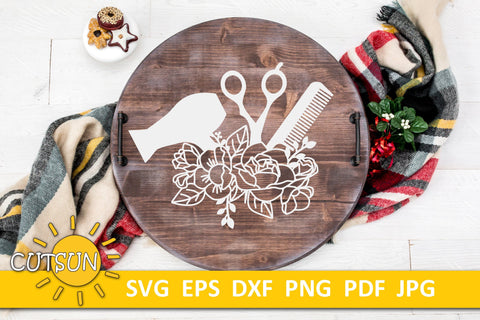 Hairdresser SVG bundle | Floral Hairdresser SVG bundle SVG CutsunSVG 