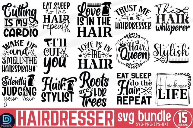 Hairdresser SVG Bundle SVG DESIGNISTIC 