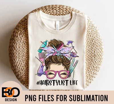 Hairstylist Messy Bun, Techer Sublimation png, Momlife png, Messy Bun Png, Messy Bun Clipart, Messy Bun Sublimation Sublimation BOO-design 