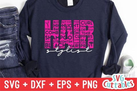 Hairstylist svg - Word Art - svg - dxf - eps - png - Subway Art - Cut File - Hairdresser - Silhouette - Cricut - Digital Download SVG Svg Cuttables 