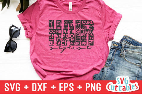 Hairstylist svg - Word Art - svg - dxf - eps - png - Subway Art - Cut File - Hairdresser - Silhouette - Cricut - Digital Download SVG Svg Cuttables 