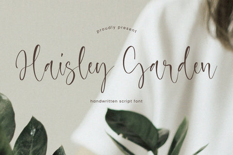 Haisley Garden - Handwritten Script font Font Timur type 