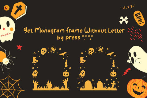 Haka Halloween Monogram Font Attype studio 