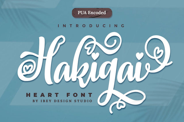 Hakigai - Heart Font Font Ibey Design 