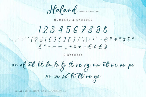 Haland - Modern Script Font Font Alpaprana Studio 