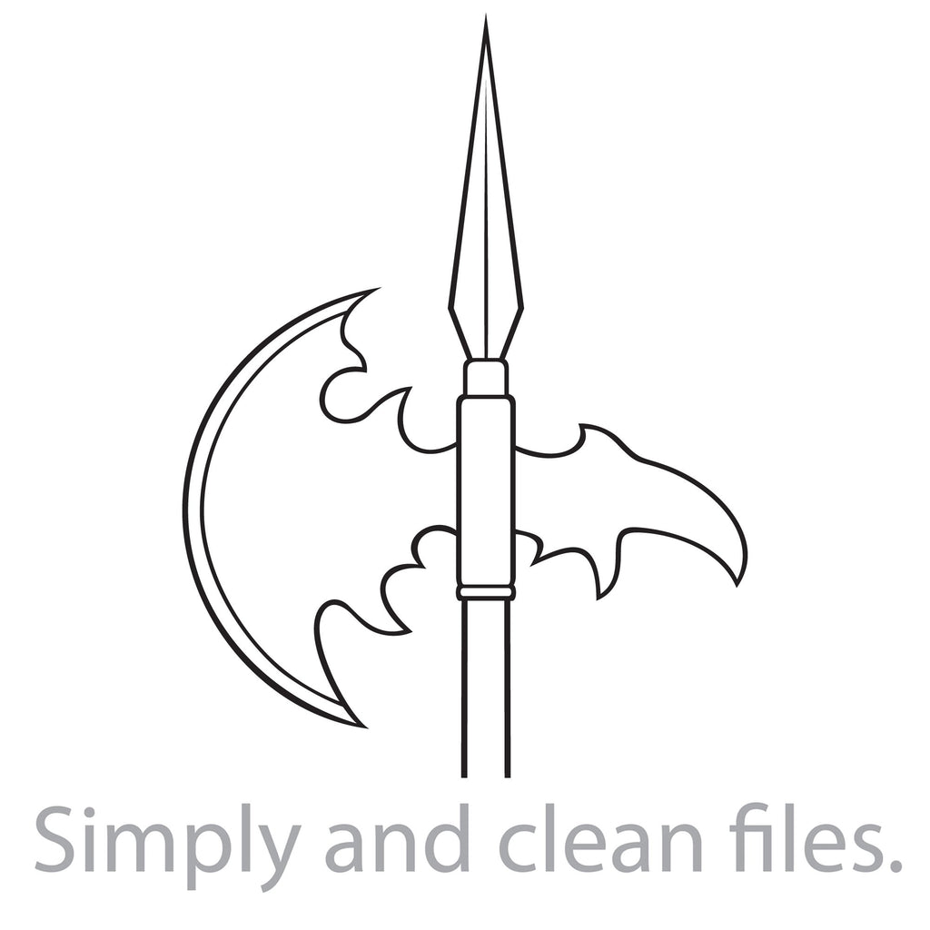 Halberd. Cut files for Cricut. Clip Art silhouette (eps, svg, pdf, png ...