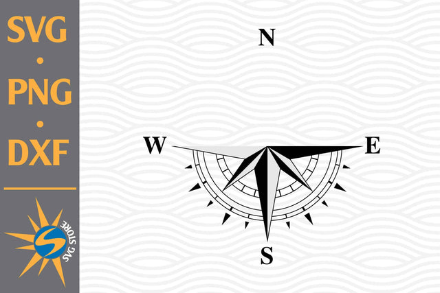 Half Compass SVG, PNG, DXF Digital Files Include SVG SVGStoreShop 
