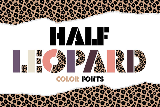 Half Leopard Color Fonts Font Fox7 By Rattana 