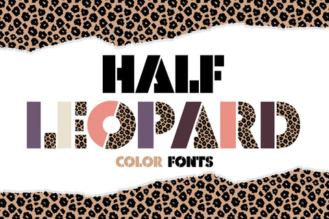 Half Leopard Color Fonts Font Fox7 By Rattana 