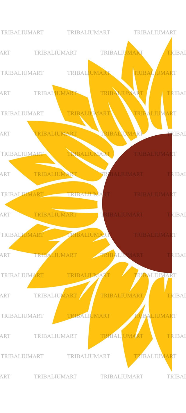Half Sunflower SVG TribaliumArtSF 