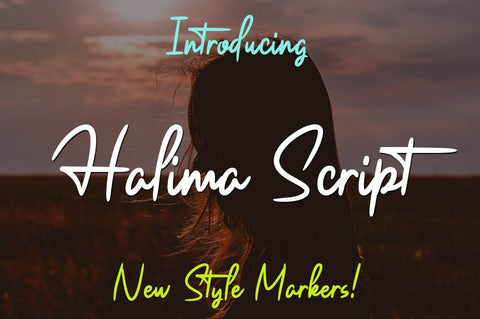 Halima Script Font marwah store 