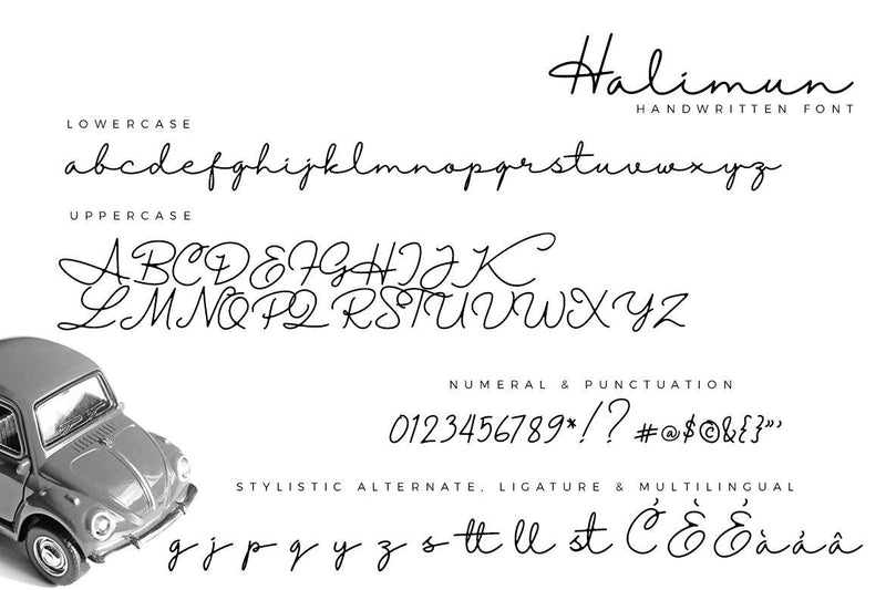 Halimun Script Style - So Fontsy