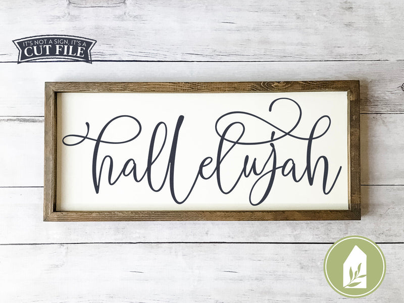 Hallelujah SVG | Religious SVG | Farmhouse Sign Design - So Fontsy