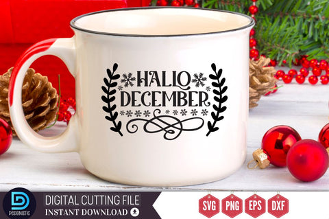 hallo december SVG, hallo december SVG DESIGNISTIC 