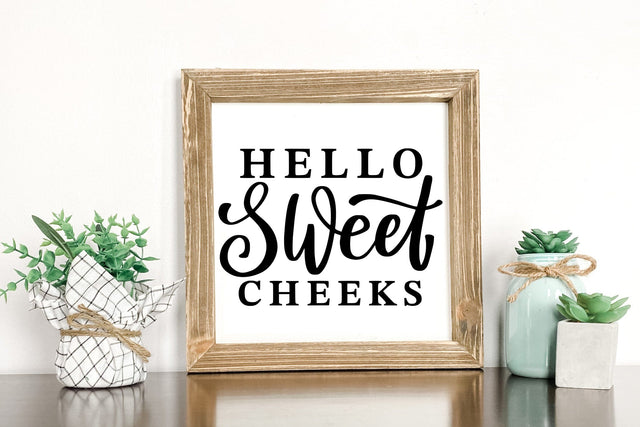 Hallo Sweet Cheeks SVG Funny Bathroom Sign SVG dapiyupi store 